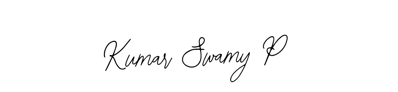 You should practise on your own different ways (Bearetta-2O07w) to write your name (Kumar Swamy P) in signature. don't let someone else do it for you. Kumar Swamy P signature style 12 images and pictures png